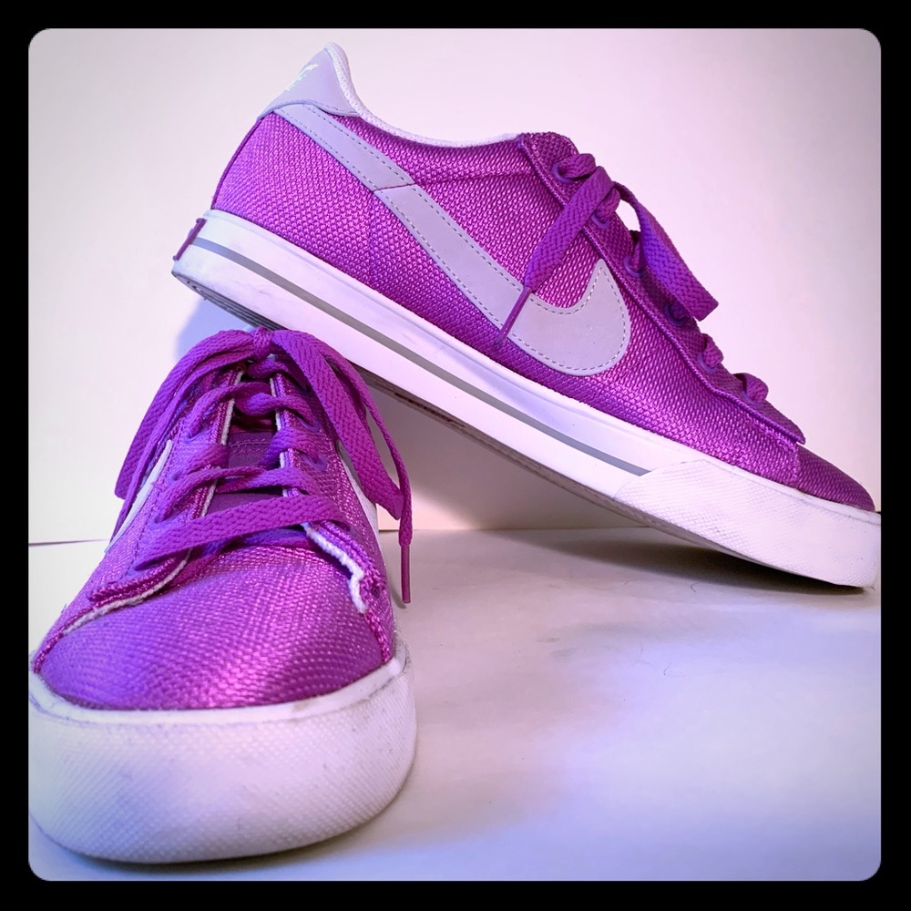 Authentic NIKE Metallic Purple Sneakers
